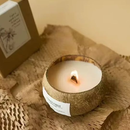 Plant Parenting - Natural Coconut Shell Scented Candle, Aromatherapy