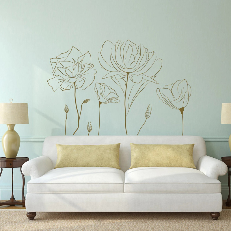 Plant Poppy Flower Pattern Wal - Monstera Thai Constellation review and price
