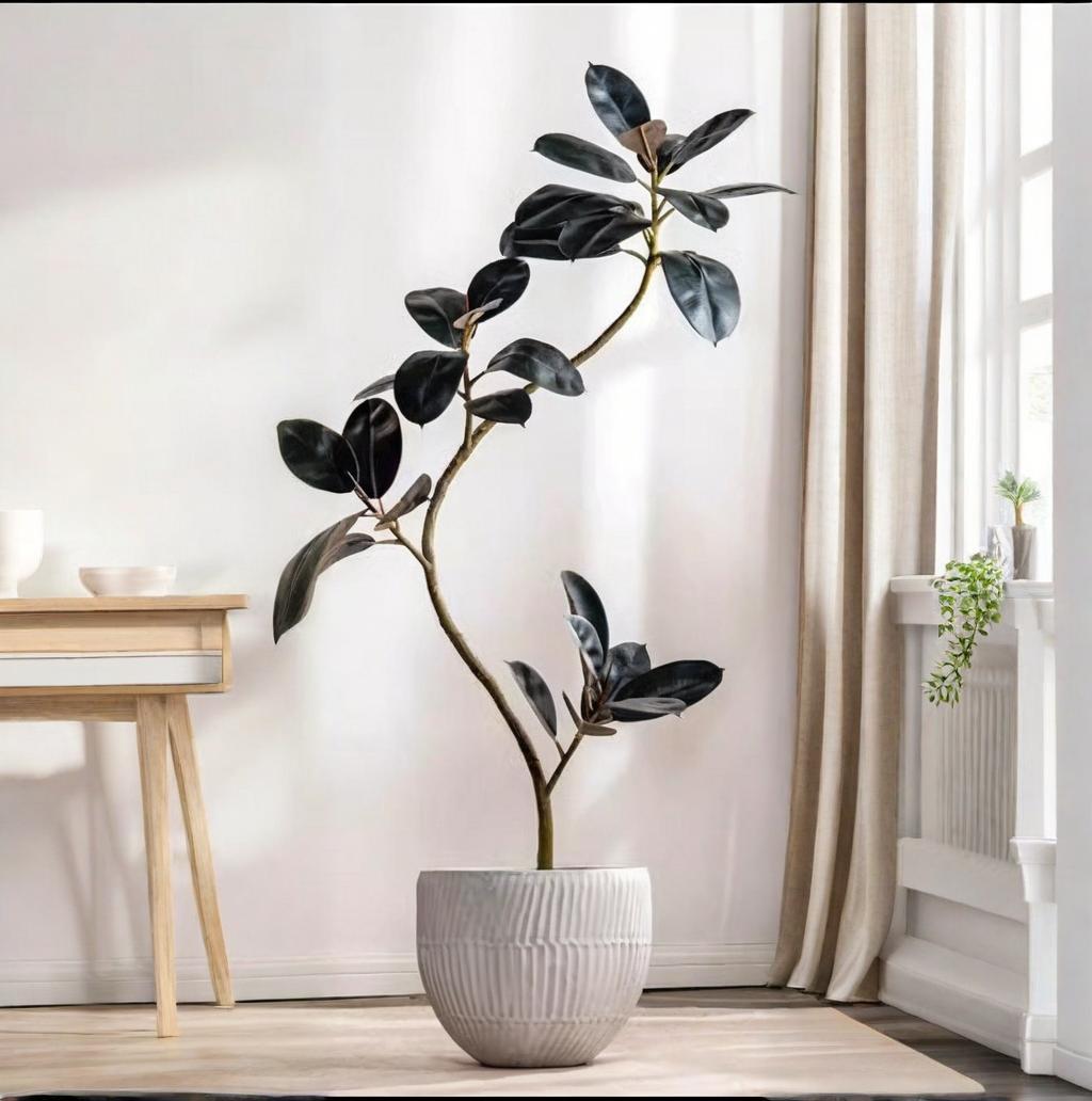 Artificial Plastic Potted Plan - Rubber Plant Ficus review and price